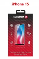 Szkła hartowane na telefon - Swissten Szkło hartowane z czarnymi krawędziami kompatybilne z ramką i etui dla iPhone'a 15 Plus - miniaturka - grafika 1
