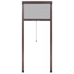 vidaXL vidaXL Brązowa, zwijana moskitiera do okien 60 x 150 cm - Moskitiery - miniaturka - grafika 1
