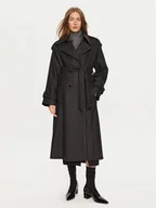 Płaszcze damskie - IVY OAK Płaszcz wełniany Caroline Ann IO111147 Szary Relaxed Fit - miniaturka - grafika 1