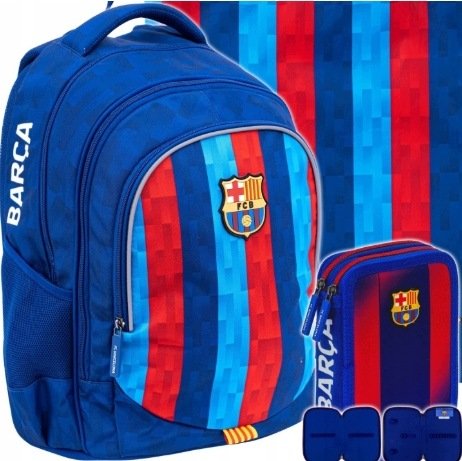 Plecak Szkolny Fc Barcelona Barca Zestaw dla Klas 1 2 3 Duży Zestaw Komplet