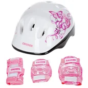 Ochraniacze - Zestaw różowy Croxer Fibre Ochraniacze XS+Kask Xs - miniaturka - grafika 1