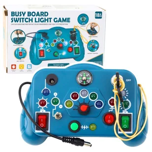 Zabawka Sensoryczna Interaktywna Pad 13 Aktywności Niebieski LEAN Toys - Zabawki sensoryczne - miniaturka - grafika 1