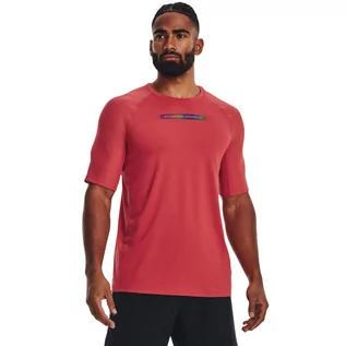 Koszulki sportowe męskie - Męska koszulka treningowa Under Armour UA SmartForm Rush Nov SS - czerwona - UNDER ARMOUR - grafika 1