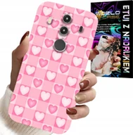 Dodatki do ciast w proszku - ETUI DO HUAWEI MATE 10 PRO - SERCA KRATKA RÓŻOWA OBUDOWA CASE + SZKŁO - miniaturka - grafika 1