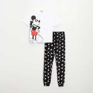 Piżamy damskie - House - Dwuczęściowa piżama z nadrukiem Mickey Mouse - Wielobarwny - grafika 1
