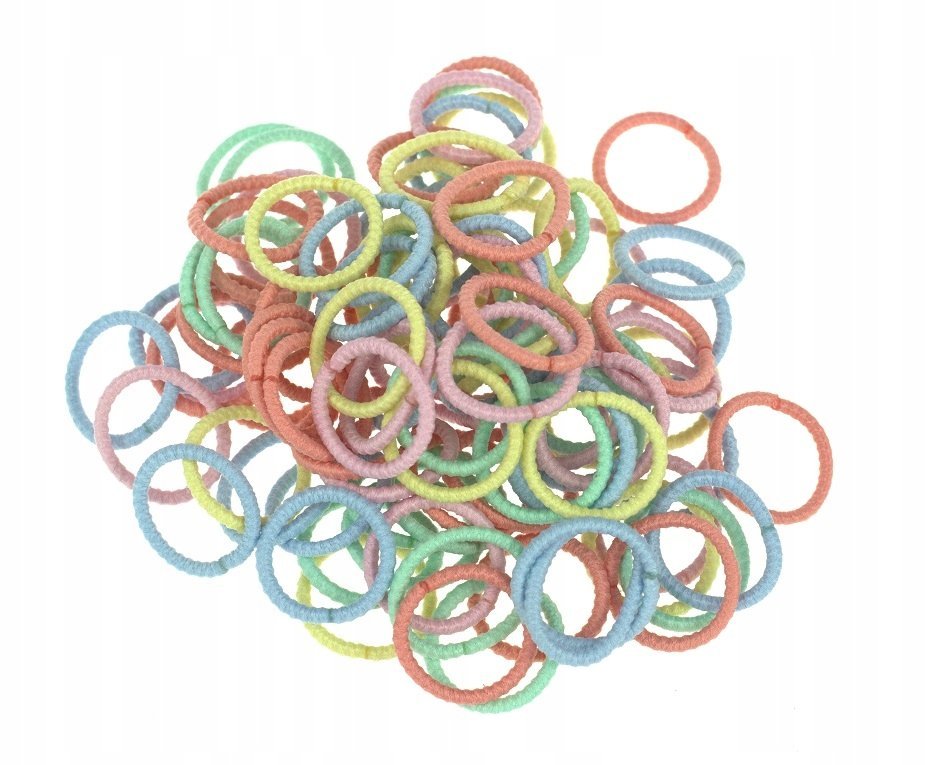 Zestaw Mini Gumki Do Włosów Kolorowe 100 Szt
