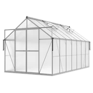 Szklarnie ogrodowe - Szklarnia Ogrodowa Poliwęglan Duża Slide-In 429x244cm Srebrna UV - miniaturka - grafika 1