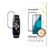 Akcesoria do smartwatchy - Wytrzymałe szkło hartowane na cały ekran z ramką do Xiaomi Mi Band 8 Full Glue czarne WOZINSKY - miniaturka - grafika 1