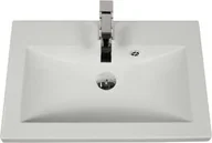 Umywalki - Umywalka dolomitowa Clever-600 biała - miniaturka - grafika 1