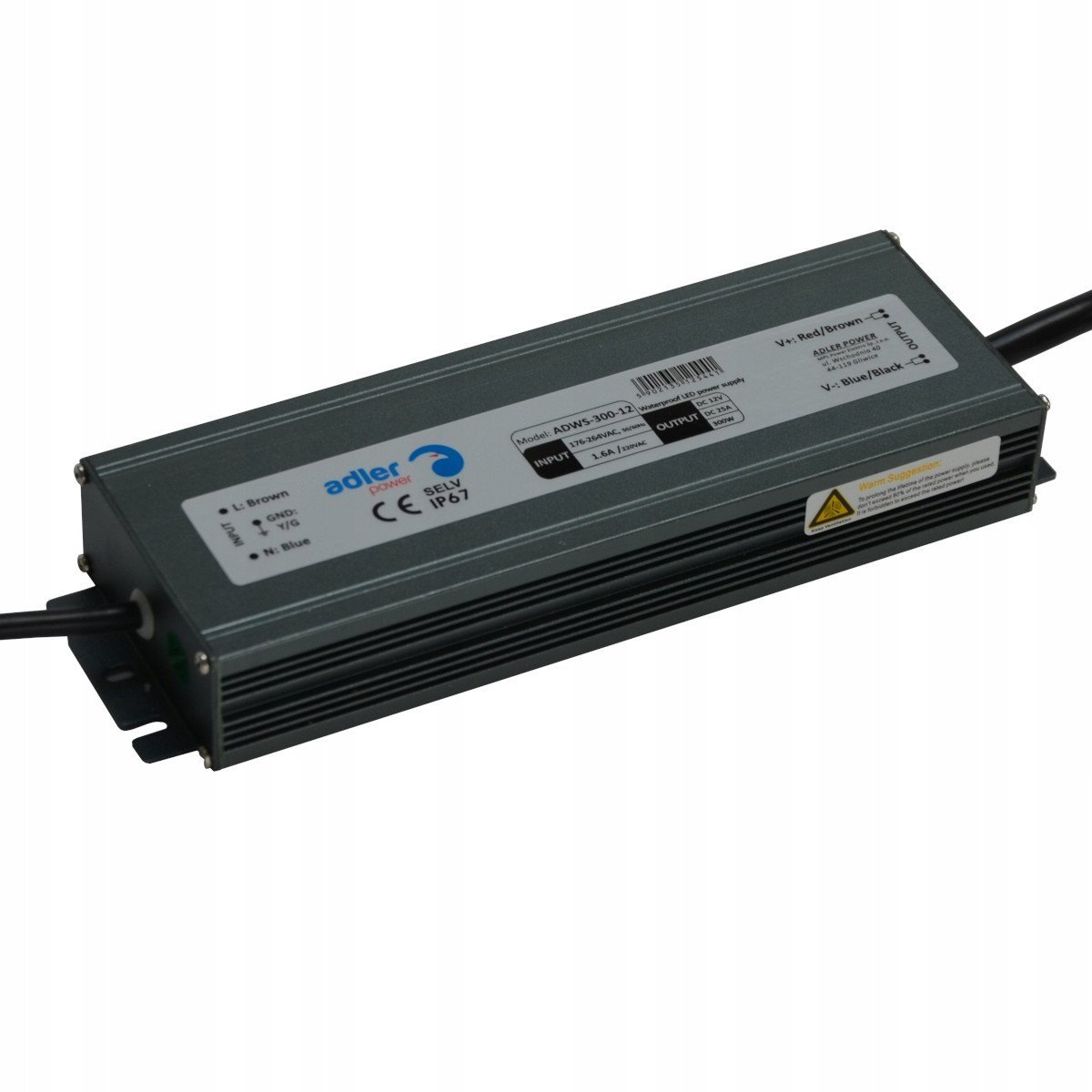 Zasilacz 12V/25A hermetyczny