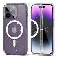 Etui i futerały do telefonów - Tech-Protect Etui Flexair Hybrid Magsafe do Apple iPhone 14 Pro Przezroczysty Brokat - miniaturka - grafika 1