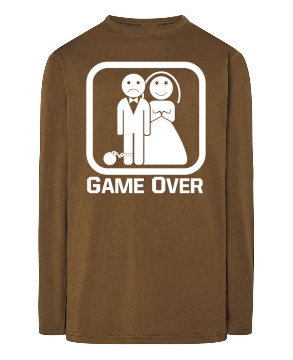Longsleeve męski Zabawny nadruk Prezent na Wieczór Kawalerski Game Over XXL