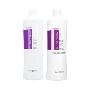 FANOLA NO YELLOW Zestaw do włosów blond szampon 1000ml+maska 1000ml - Zestawy kosmetyków damskich - miniaturka - grafika 1