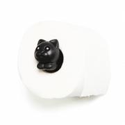 Stojaki i wieszaki na papier toaletowy - Qualy Uchwyt na papier toaletowy Roll Meo czarny 10293-BK QL10293-BK - miniaturka - grafika 1