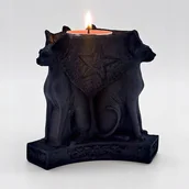 Świeczniki - Świecznik-trzy koty-10 cm - miniaturka - grafika 1