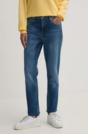 Spodnie damskie - Pepe Jeans jeansy TAPERED JEANS HW damskie kolor granatowy PL204591HV3 - miniaturka - grafika 1