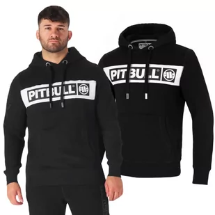 Bluza z kapturem Pit Bull New Brushed Fleece Group Sherwood '23 - Czarna - Odzież taktyczna i umundurowanie - miniaturka - grafika 1