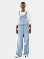 Spodnie damskie - G-Star Raw Ogrodniczki D24398-D536 Niebieski Straight Fit - miniaturka - grafika 1