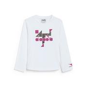 Koszulki dla dziewczynek - Koszulka dziewczęca DIADORA JG.T-SHIRT LS GLEE-XS - miniaturka - grafika 1