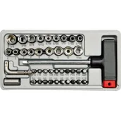 Śrubokręty - VOREL wkrętak typu t z wymienymi grotami i nasadkami kpl.41szt. 65150 - miniaturka - grafika 1