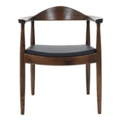 Krzesła - Krzesło KENNEDY ciemnobrązowe - drewno jesion, ekoskóra DC-604.DARK.BROWN - King Home - miniaturka - grafika 1