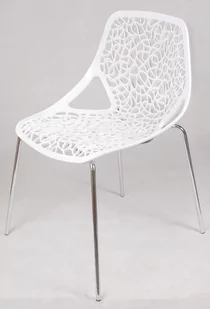 Fotel biurowy, krzesło biurowe D2.Design Krzesło Cepelia białe 5451 - Fotele i krzesła biurowe - miniaturka - grafika 2