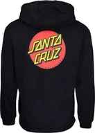 Bluzy męskie - bluza męska SANTA CRUZ CLASSIC DOT CHEST HOOD Black - miniaturka - grafika 1