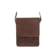 Torby męskie - Torba na ramię listonoszka A5 ze skóry licowej Visconti S-11 - brązowa - miniaturka - grafika 1
