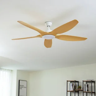 Lucande Wentylator sufitowy LED Omendo, biały, DC, cichy, CCT - Wentylatory sufitowe - miniaturka - grafika 1