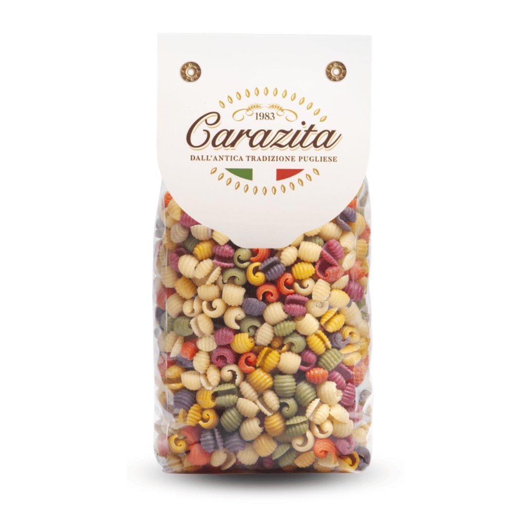 Kolorowy makaron Gnocchetti sardi (pierożki) 6 smaków 250g Carazita