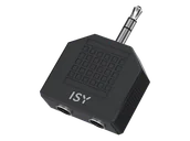 Kable - Rozdzielacz audio Jack 3.5mm (wtyk) - 2x jack (gniazdo) ISY IAU-1017 Czarny - miniaturka - grafika 1