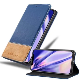 Etui Cadorabo do Apple iPhone XS MAX w kolorze DARK BLUE BROWN Etui na telefon komórkowy z magnetycznym zamknięciem, funkcją podstawki i miejscem na kartę Etui Etui ochronne Etui z klapką w stylu książki - Etui i futerały do telefonów - miniaturka - grafika 1