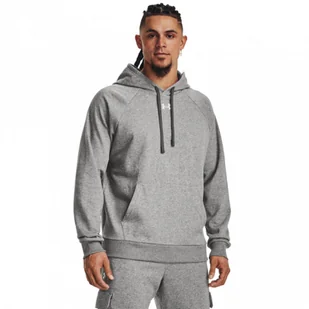 Męska bluza dresowa nierozpinana z kapturem Under Armour UA Rival Fleece Hoodie - szara - UNDER ARMOUR - Bluzy sportowe męskie - miniaturka - grafika 1