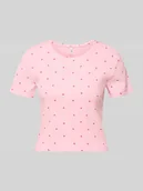 Koszulki i topy damskie - T-shirt o kroju regular fit z mieszanki bawełny model 'FENJA' - miniaturka - grafika 1