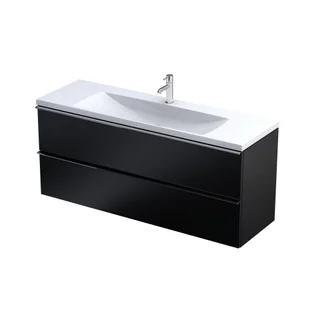 Szafka łazienkowa pod umywalkę Oristo Etna Compact 120 cm czarny mat OR52C-SD2S-120-8 - Szafki łazienkowe - miniaturka - grafika 1