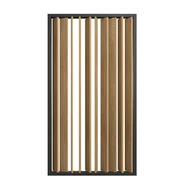 Panele ścienne i boazeria - Lamele obrotowe separujące 202.5x110 cm dębowy z czarną ramą - miniaturka - grafika 1
