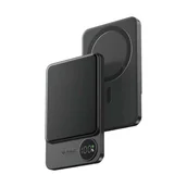 Powerbanki - V-Tac Power Bank 5000mAh Szary Magnetyczny 9mm Aluminium, Lightning, LCD, SZYBKI 20W VT-50005-SG - miniaturka - grafika 1