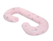 Poduszki do karmienia - Poduszka ciążowa typ C zdejmowana poszewka poduszka dla kobiet w ciąży, do karmienia - Króliczki róż - miniaturka - grafika 1