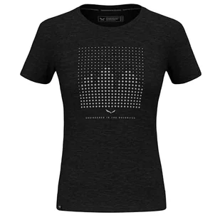 Salewa Eagle Dotted Mountain Merino T-Shirt damski, czarny, rozmiar XXS - Koszulki i topy damskie - miniaturka - grafika 1