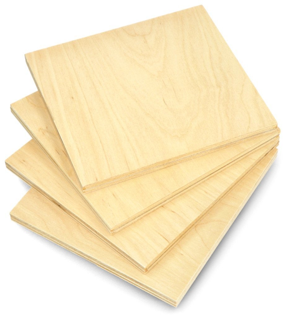 Sklejka brzozowa - 8mm - format 110x120mm - 4szt.}