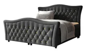 Łóżka - Ciemnoszare łóżko kontynentalne glamour 5 rozmiarów R4-W15 - miniaturka - grafika 1