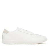 Sneakersy męskie - Sneakersy Calvin Klein Low Top Lace Up Tmbl Lth HM0HM01803 Biały - miniaturka - grafika 1
