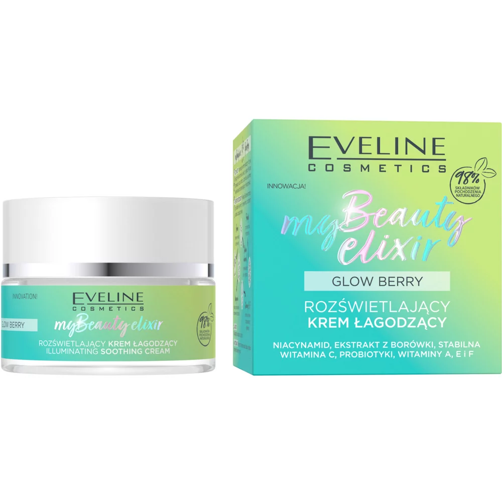 Eveline Cosmetics Cosmetics My Beauty Elixir Glow Berry rozświetlający krem łagodzący 50ml