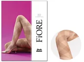 Rajstopy - Beżowe Rajstopy Damskie W Kratę Poudre 2 - miniaturka - grafika 1