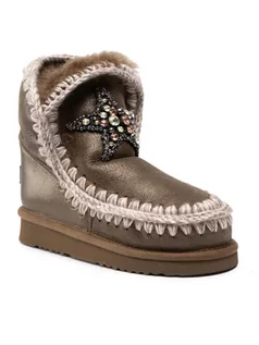 Botki damskie - Mou Buty Eskimo 18 Front Star Patch FW101041B Zielony - grafika 1