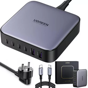 Ugreen wieloportowa ładowarka sieciowa 200W PPS 4 x USB Typ C / 2 x USB-A szara (CD271) - Ładowarki do telefonów - miniaturka - grafika 1