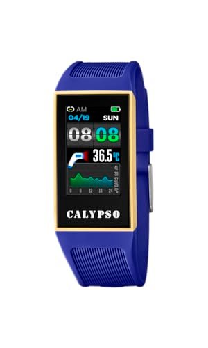 CALYPSO zegarek model K8502 / 2 Kolekcja SMARTWATCH, 23,80/41,30 mm z ciemnoniebieskim gumowym paskiem dla kobiet K8502/2, jednolity kolor, pasek