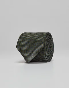 krawat seta&cottone 73 zielony - Krawaty i muchy męskie - miniaturka - grafika 1