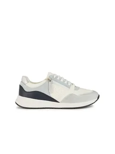 Geox Skórzane sneakersy "Bulmya" w kolorze kremowo-błękitnym - Trampki damskie - miniaturka - grafika 1