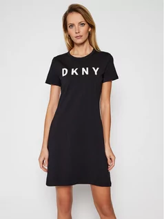 Sukienki - DKNY Sukienka codzienna DD0AN421 Czarny Regular Fit - grafika 1